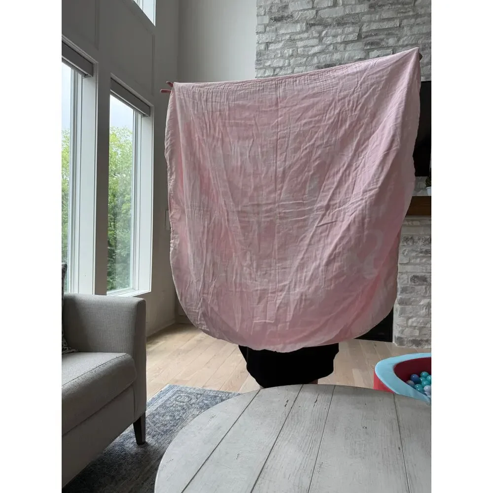 Hallmark Baby 100% Cotton Muslin Pink Swaddle Blanket Size 44 X 45